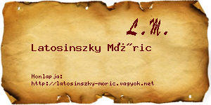 Latosinszky Móric névjegykártya